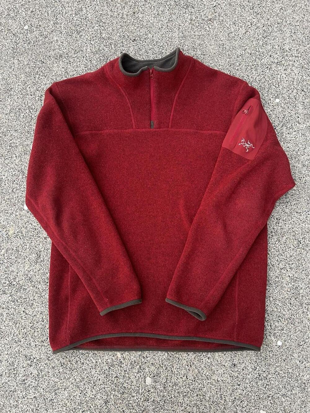 Vintage Arc’teryx Polartec Quarter Zip Made In Canada GORP Red Fleece Medium M